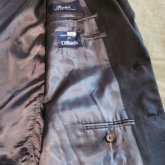 Lauren Ralph Lauren 100% Wool Blazer Mens Size 46R 2 Button Black Jacket - Picture 4 of 5